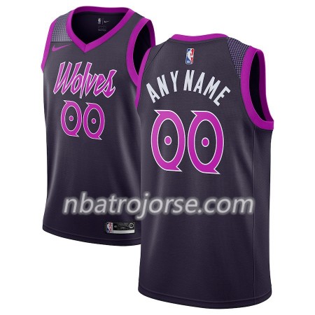 Män Minnesota Timberwolves Tröja Skräddarsydda 2018-19 Nike City Edition Lila Swingman